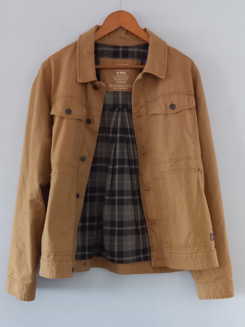 L.L.BEAN cotton plaid lined barn coat chore jacket
